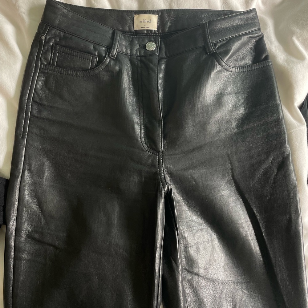 Aritzia Wilfred Leather Pants